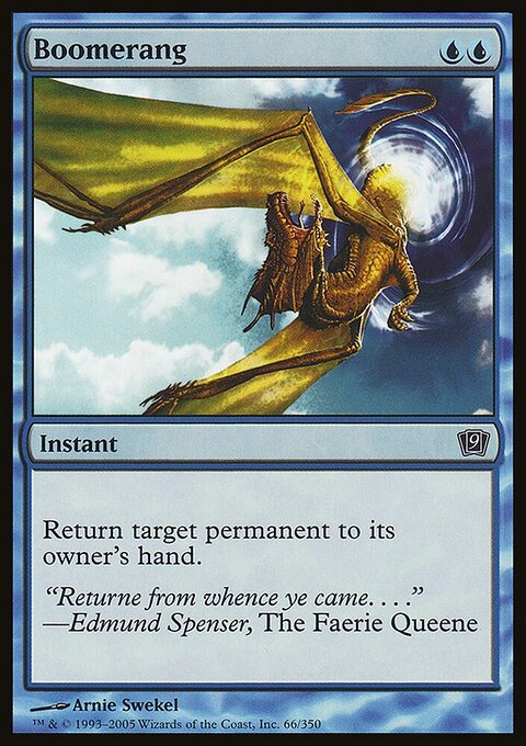 Boomerang, Ninth Edition #66★, Magic: The Gathering card