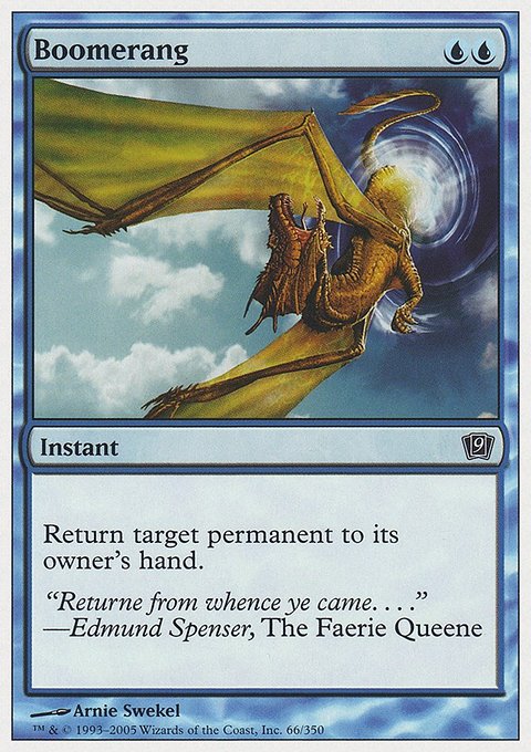 Boomerang, Ninth Edition #66, Magic: The Gathering card