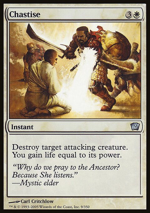 Chastise, Ninth Edition #9★, Magic: The Gathering card