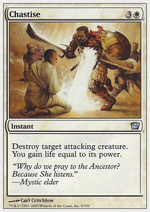 Chastise, Ninth Edition #9, Magic: The Gathering card