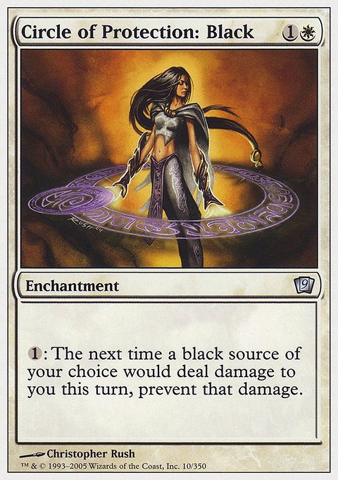 Circle of Protection: Black, Ninth Edition #10, Magic: The Gathering card