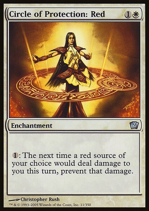 Circle of Protection: Red, Ninth Edition #11★, Magic: The Gathering card