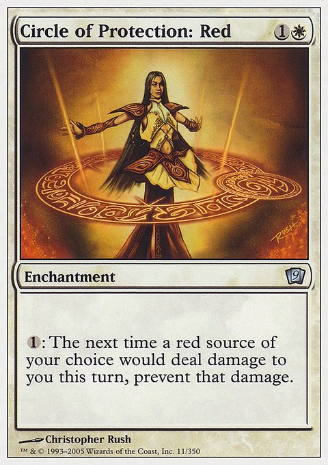 Circle of Protection: Red, Ninth Edition #11, Magic: The Gathering card