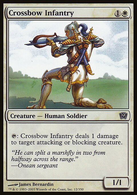 Crossbow Infantry, Ninth Edition #12★, Magic: The Gathering card