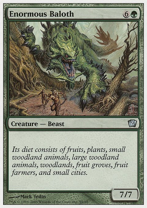 Enormous Baloth, Ninth Edition #S9, Magic: The Gathering card