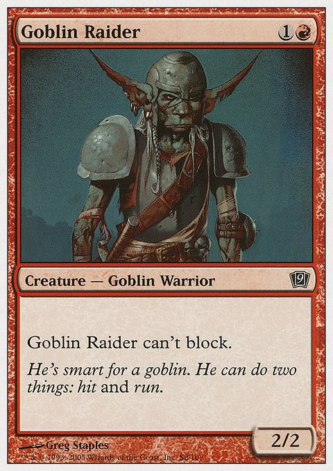 Goblin Raider, Ninth Edition #S8, Magic: The Gathering card