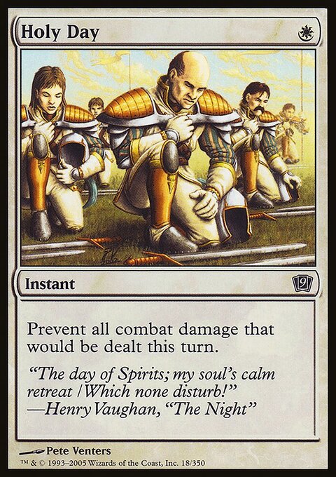 Holy Day, Ninth Edition #18★, Magic: The Gathering card