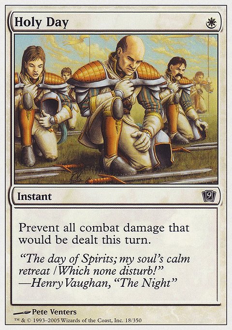 Holy Day, Ninth Edition #18, Magic: The Gathering card