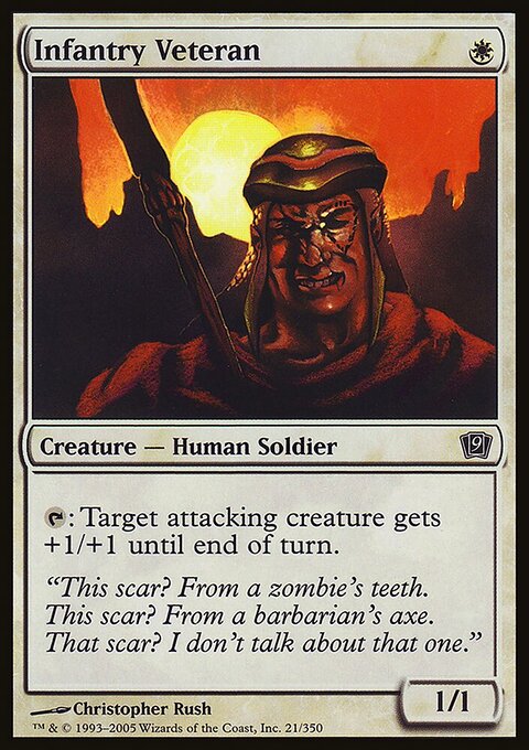 Infantry Veteran, Ninth Edition #21★, Magic: The Gathering card