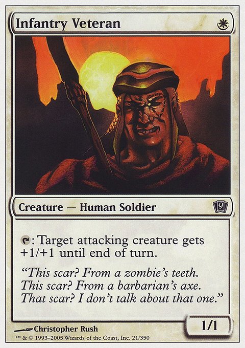 Infantry Veteran, Ninth Edition #21, Magic: The Gathering card