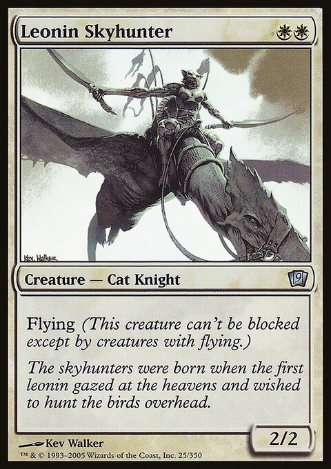 Leonin Skyhunter, Ninth Edition #25★, Magic: The Gathering card