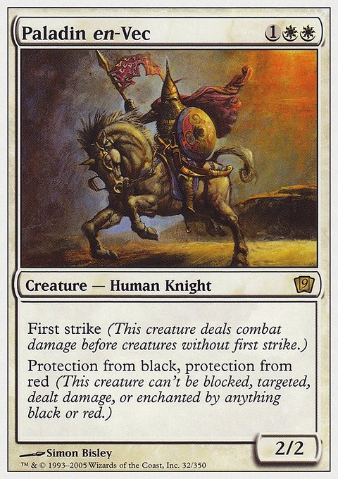 Paladin en-Vec, Ninth Edition #32, Magic: The Gathering card