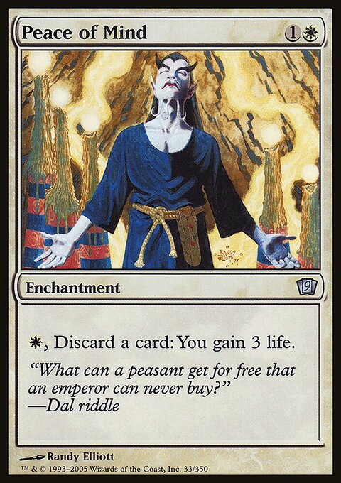 Peace of Mind, Ninth Edition #33★, Magic: The Gathering card
