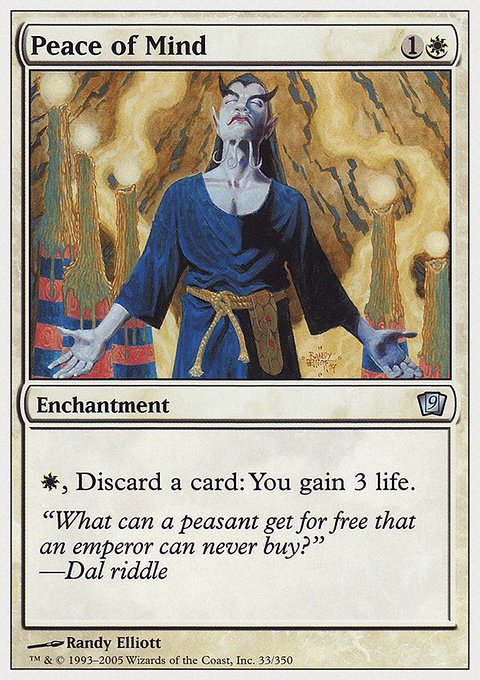 Peace of Mind, Ninth Edition #33, Magic: The Gathering card