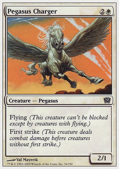 Pegasus Charger, Ninth Edition #34, Magic: The Gathering card