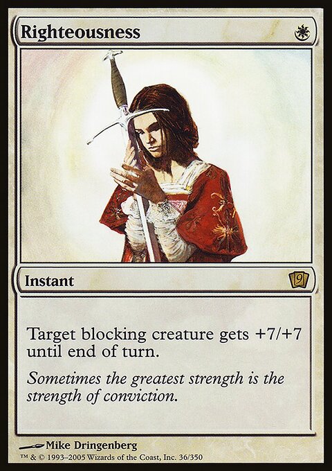 Righteousness, Ninth Edition #36★, Magic: The Gathering card
