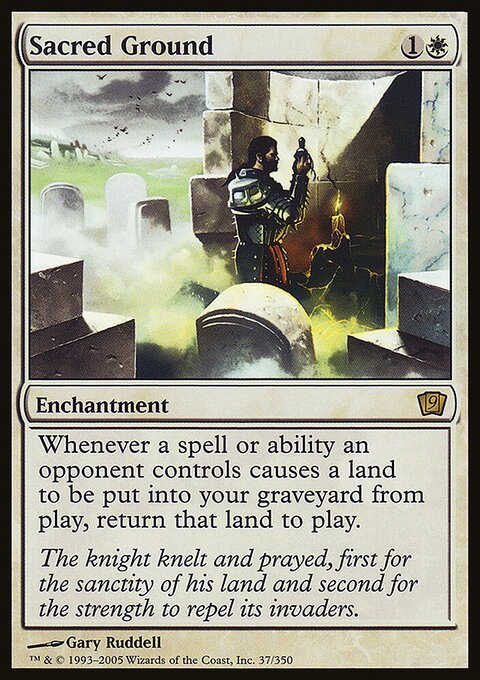 Sacred Ground, Ninth Edition #37★, Magic: The Gathering card