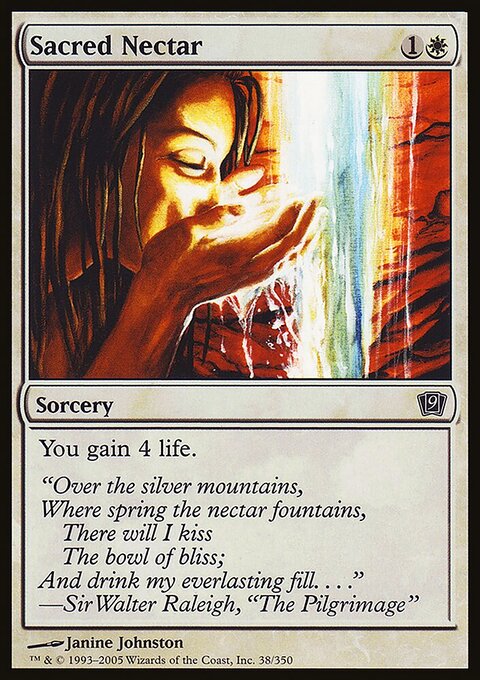 Sacred Nectar, Ninth Edition #38★, Magic: The Gathering card