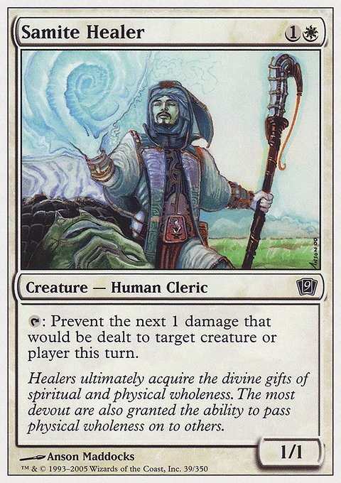 Samite Healer, Ninth Edition #39, Magic: The Gathering card