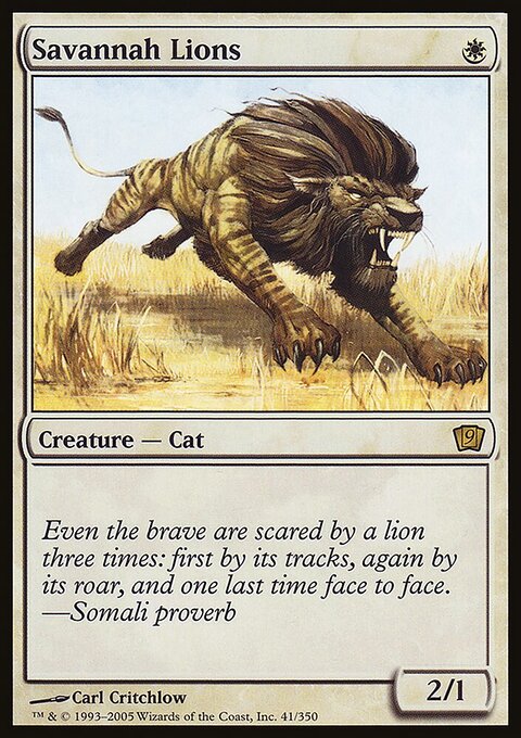 Savannah Lions, Ninth Edition #41★, Magic: The Gathering card