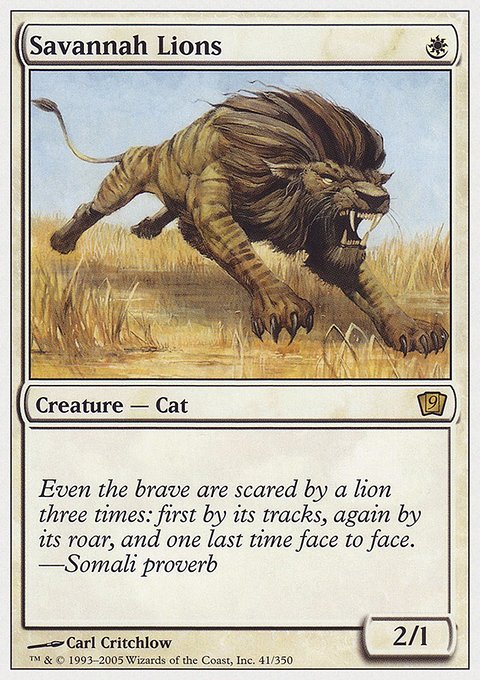Savannah Lions, Ninth Edition #41, Magic: The Gathering card