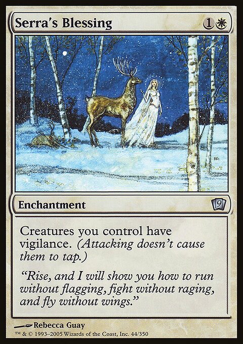 Serra's Blessing, Ninth Edition #44★, Magic: The Gathering card