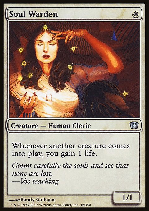 Soul Warden, Ninth Edition #46★, Magic: The Gathering card