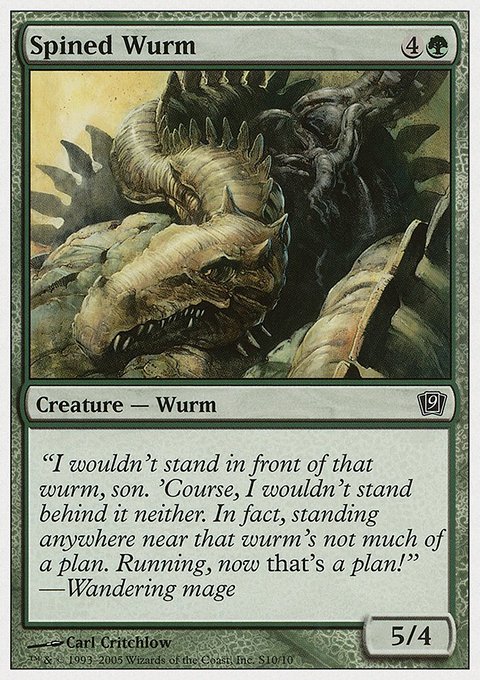 Spined Wurm, Ninth Edition #S10, Magic: The Gathering card