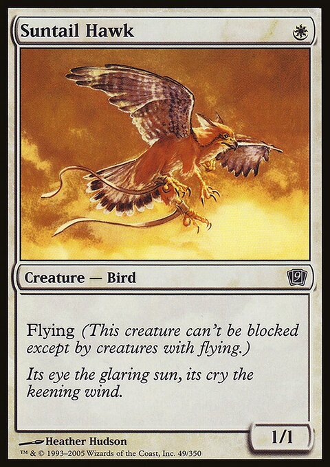 Suntail Hawk, Ninth Edition #49★, Magic: The Gathering card