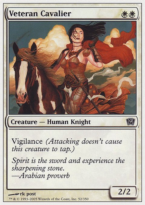 Veteran Cavalier, Ninth Edition #52, Magic: The Gathering card
