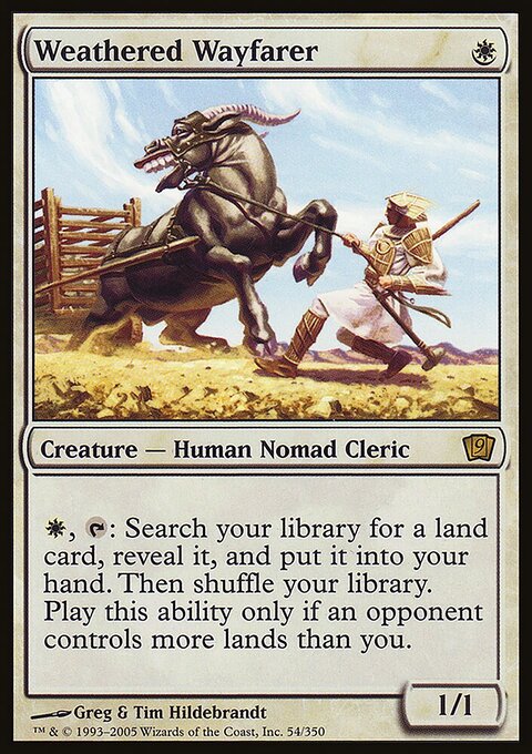 Weathered Wayfarer, Ninth Edition #54★, Magic: The Gathering card