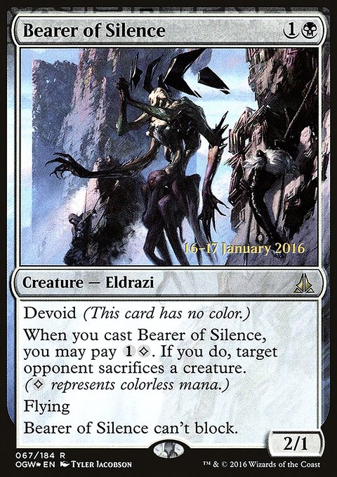 Bearer of Silence, Oath of the Gatewatch Promos #67s, Magic: The Gathering card