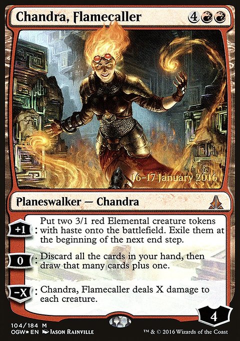Chandra, Flamecaller, Oath of the Gatewatch Promos #104s, Magic: The Gathering card
