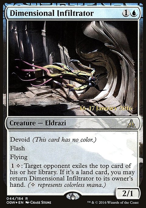 Dimensional Infiltrator, Oath of the Gatewatch Promos #44s, Magic: The Gathering card