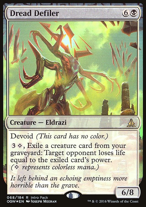 Dread Defiler, Oath of the Gatewatch Promos #68, Magic: The Gathering card
