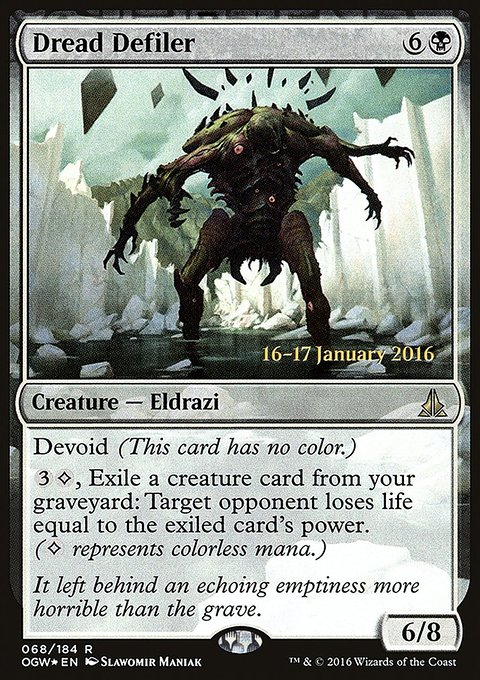 Dread Defiler, Oath of the Gatewatch Promos #68s, Magic: The Gathering card