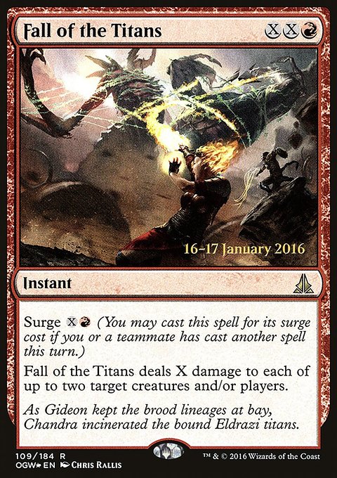 Fall of the Titans, Oath of the Gatewatch Promos #109s, Magic: The Gathering card