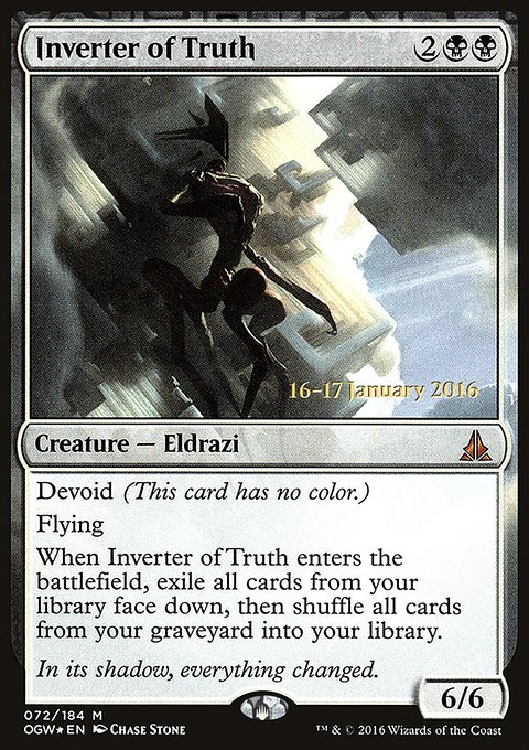 Inverter of Truth, Oath of the Gatewatch Promos #72s, Magic: The Gathering card