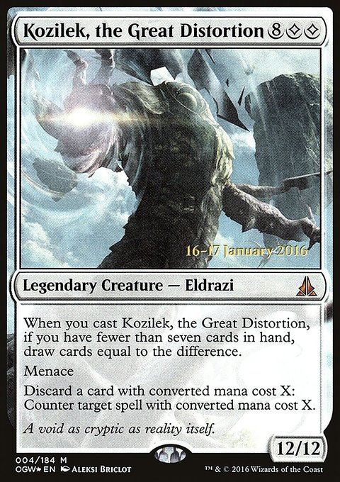Kozilek, the Great Distortion, Oath of the Gatewatch Promos #4s, Magic: The Gathering card