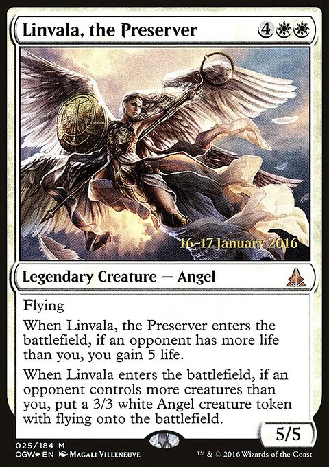 Linvala, the Preserver, Oath of the Gatewatch Promos #25s, Magic: The Gathering card