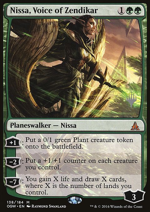 Nissa, Voice of Zendikar, Oath of the Gatewatch Promos #138p, Magic: The Gathering card