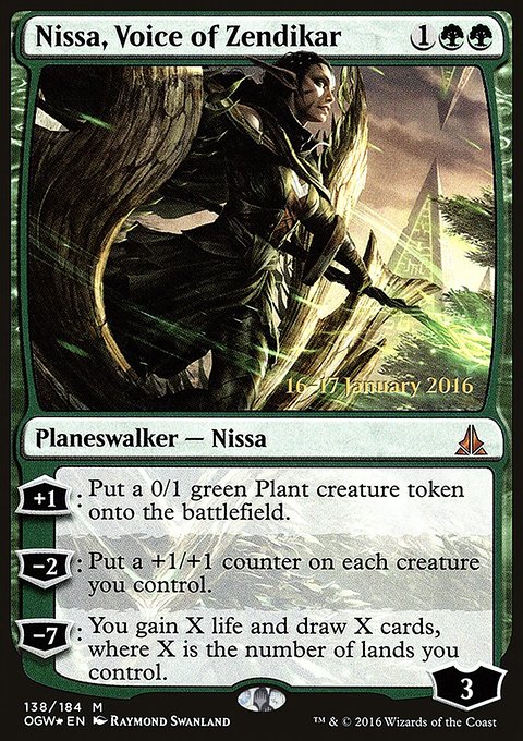 Nissa, Voice of Zendikar, Oath of the Gatewatch Promos #138s, Magic: The Gathering card
