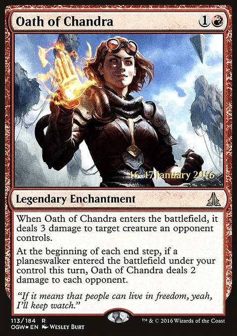 Oath of Chandra, Oath of the Gatewatch Promos #113s, Magic: The Gathering card