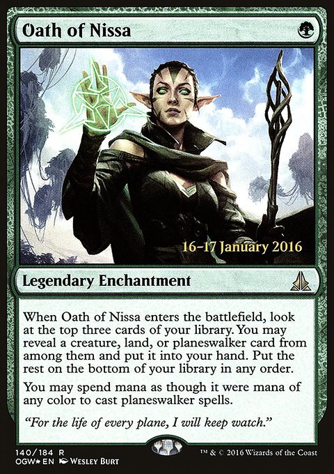 Oath of Nissa, Oath of the Gatewatch Promos #140s, Magic: The Gathering card