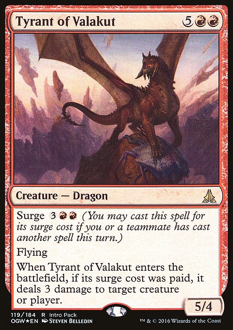 Tyrant of Valakut, Oath of the Gatewatch Promos #119, Magic: The Gathering card