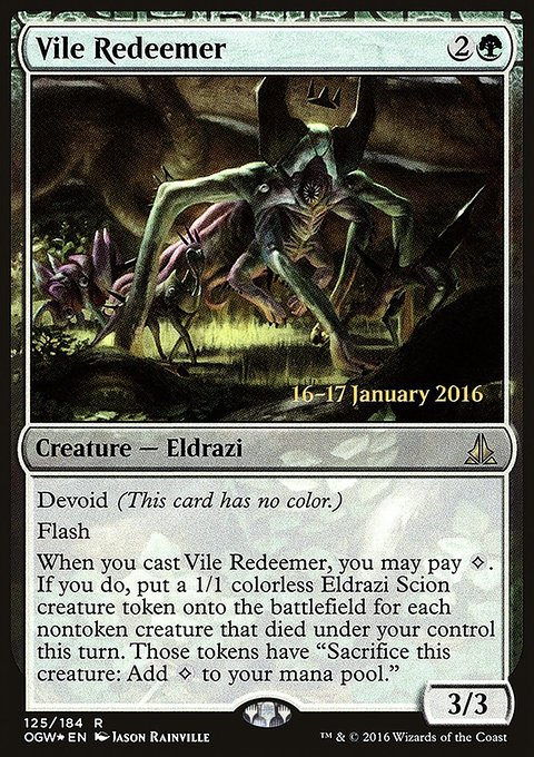 Vile Redeemer, Oath of the Gatewatch Promos #125s, Magic: The Gathering card