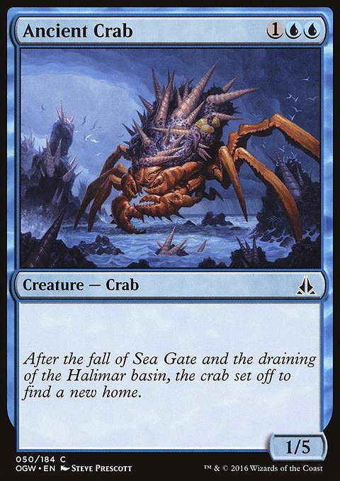 Ancient Crab, Oath of the Gatewatch #50, Magic: The Gathering card