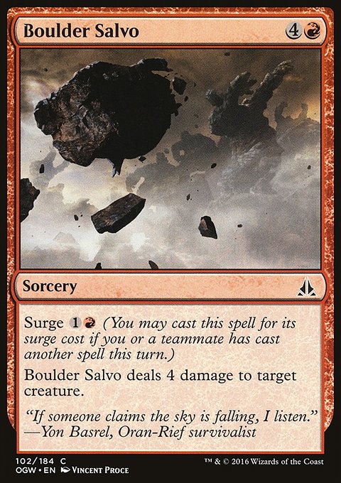 Boulder Salvo, Oath of the Gatewatch #102, Magic: The Gathering card