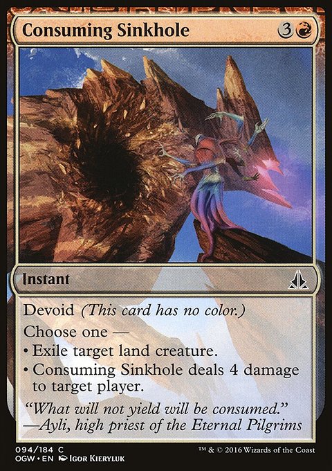 Consuming Sinkhole, Oath of the Gatewatch #94, Magic: The Gathering card