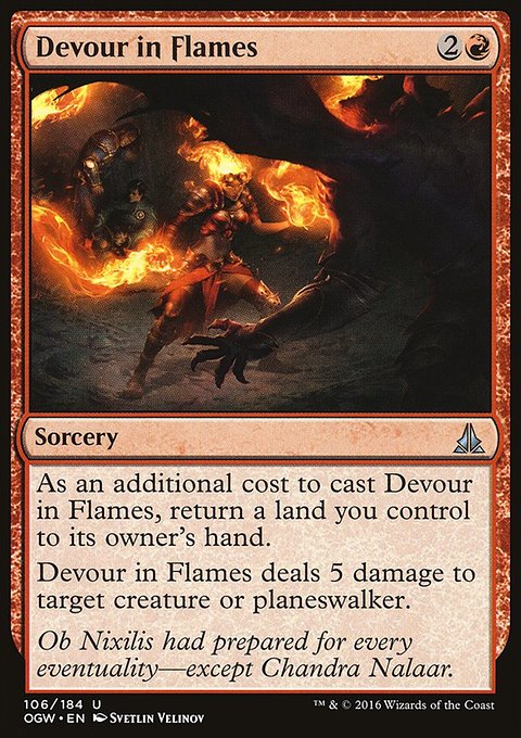 Devour in Flames, Oath of the Gatewatch #106, Magic: The Gathering card